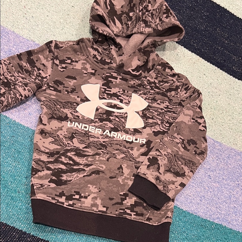 Under Armour Kids Pink Digital Camo Hoodie Sweatshirt